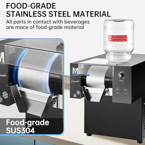 Image of Snowflake Ice Machine, 330.6LBS /24H 660W Shaved Ice Machine, Rapid Cooling, Food-Grade Stainless Steel Material, Snowflake Ice Maker for Dessert, Ice Cream,Suitable for Party＆Commercial Use