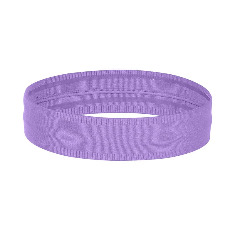 carl vinson® Sports Sweat Absorbent Running Non Slip Nylon Comfortable Lightweight Headband | Purple