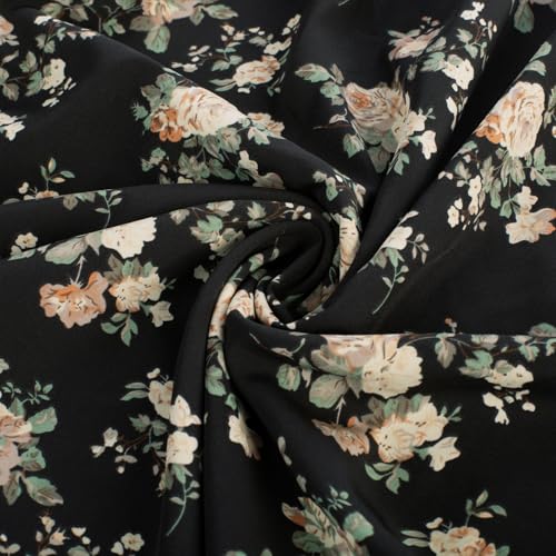 Image of Scarlet Darkness Floral Dress for Women Summer Puff Sleeve Square Neck A Line Flowy Wedding Guest Tea Party Dresses