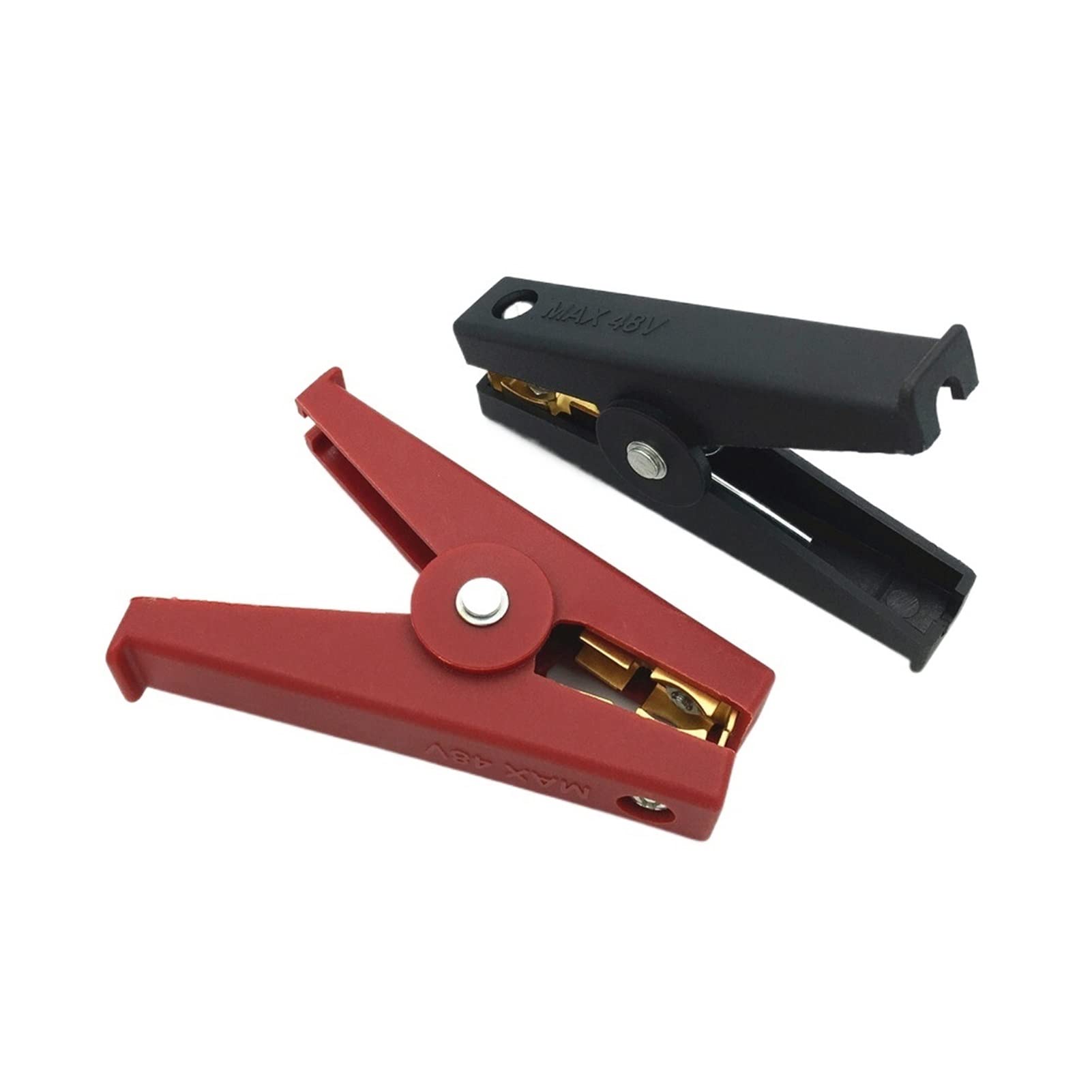 8 Uds 100A Coche Aislado Prueba de batería Plomo Pinza de cocodrilo Abrazadera Cobre amablemente (Color : Rot)