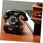 HOMSFOU-2pcs-Retro-Dial-Phone-Vintage-Rotary-Telephone-Vintage-Dial-Phone-Retro-Phone-Handset-Rotary-Phones-for-Landline-Old-Fashioned-Dial-Phone-Micrphone-Cell-Phone-Resin-Nostalgia-Child