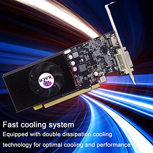 Showkings Geforce Gt 1030 2Gb Gddr5 64 Bit Directx 12 Pci Express 3.0 X4 Dual Monitors Of Dvi And Hdmi Graphics Card Low Profile, Pc Video Card For Gaming #TOP5