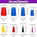 Aottykro 40-Pack Silicone Rubber Tapered Plugs,8 Sizes (1/16