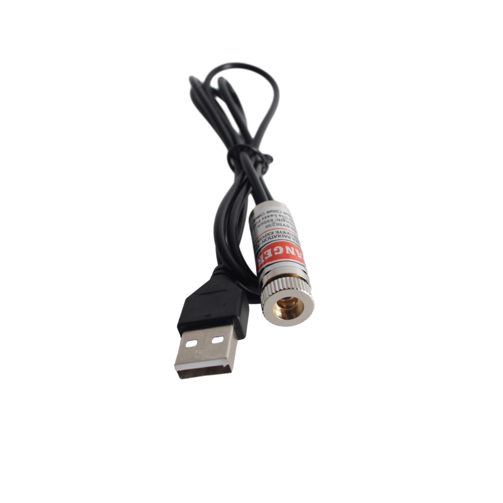 Módulo láser de línea roja módulo láser industrial enfoque ajustable Diámetro del conector USB de longitud de línea de 39 ″ 12 mm (point-1 pack)