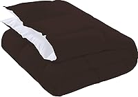 Vista 5 de Edredón reversible de microfibra de 14.11ozm, de calidad superior, de 600 hilos, 100% algodón egipcio (chocolate, California King)