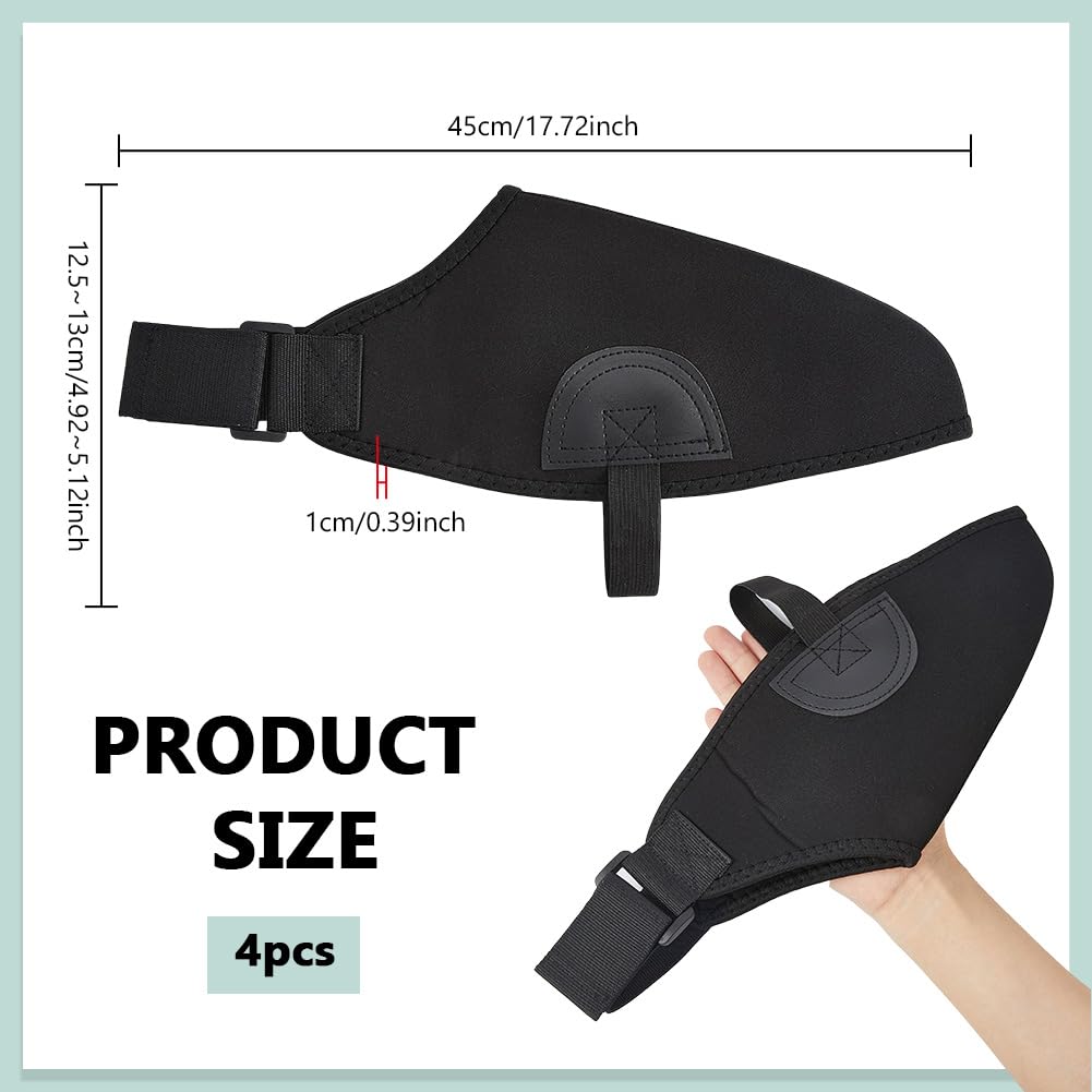 PH PandaHall 4pcs Couvre Chaussures de Ski Noirs Universels Imperméables avec Sangles D'Orteils Amovibles pour Le Ski Le Snowboard et Les Sports d'hiver