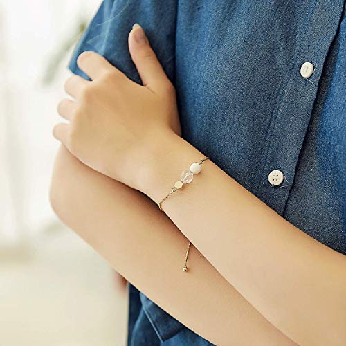 Jardme Essential Oil Diffuser Bracelets, 14K Gold Link Bracelets for Women, Birthday Gifts for Women Mom2