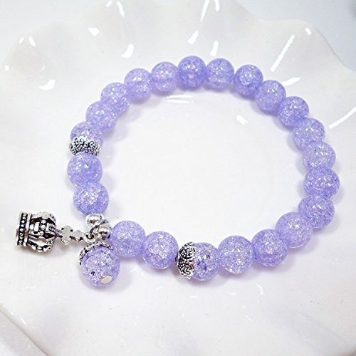 Pierre Naturelle et couronne cristalline violet pour déco zen