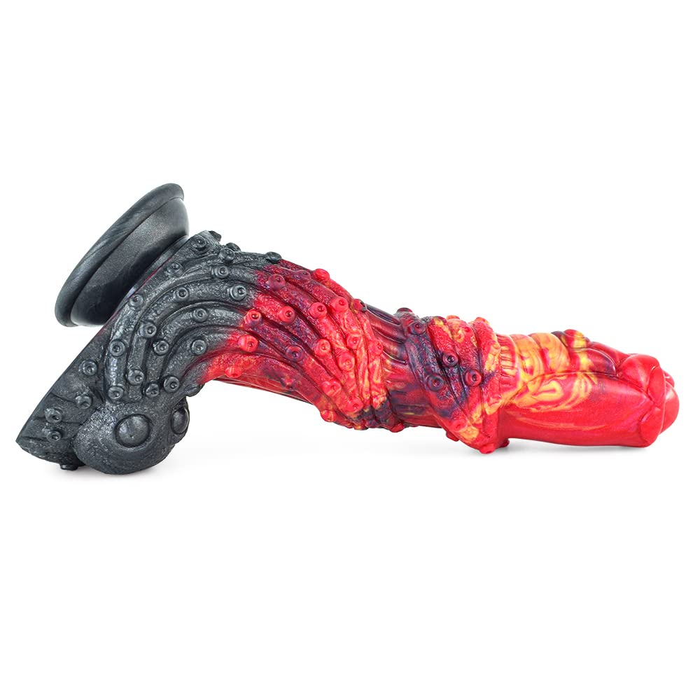 BeHorny Dildo Sex Toy, Liquid Silicone Alien/Fido Dildo with Suction Cup