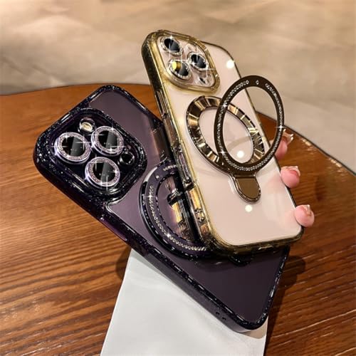 Coque iPhone 15 anti-jaunissement magnétique pour protéger l'appareil photo des chutes