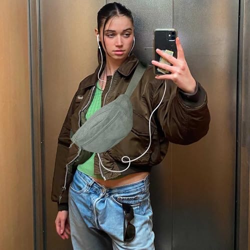 Bauchtasche Damen Bauchtasche Cord UmhäNgetasche Cord Crossbody Bag