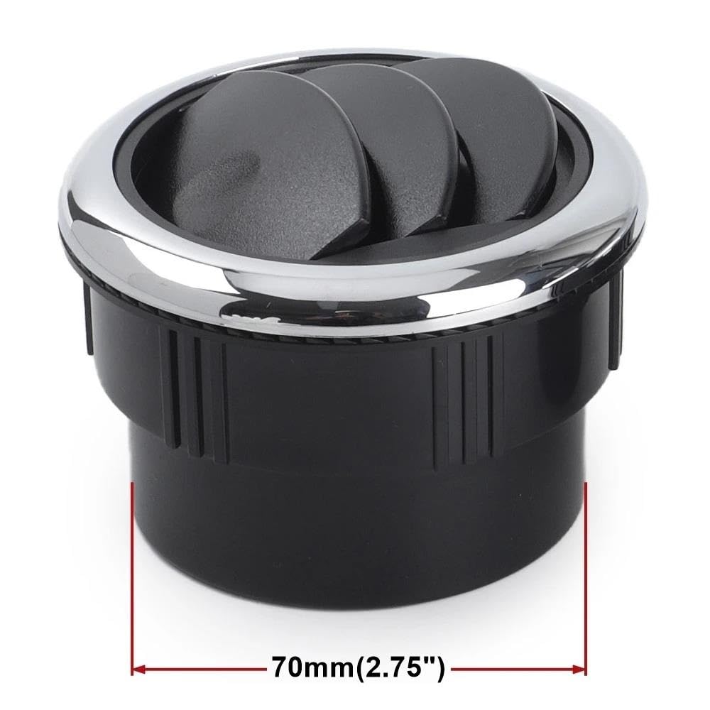 Car Vent Dashboard Air Conditioning Vent Deflettore Manopola Tipo Rotazione Uscita Aria Bocchetta per Camper Car Caravan 80MM Universale Accessori Interni(80MM 70MM)