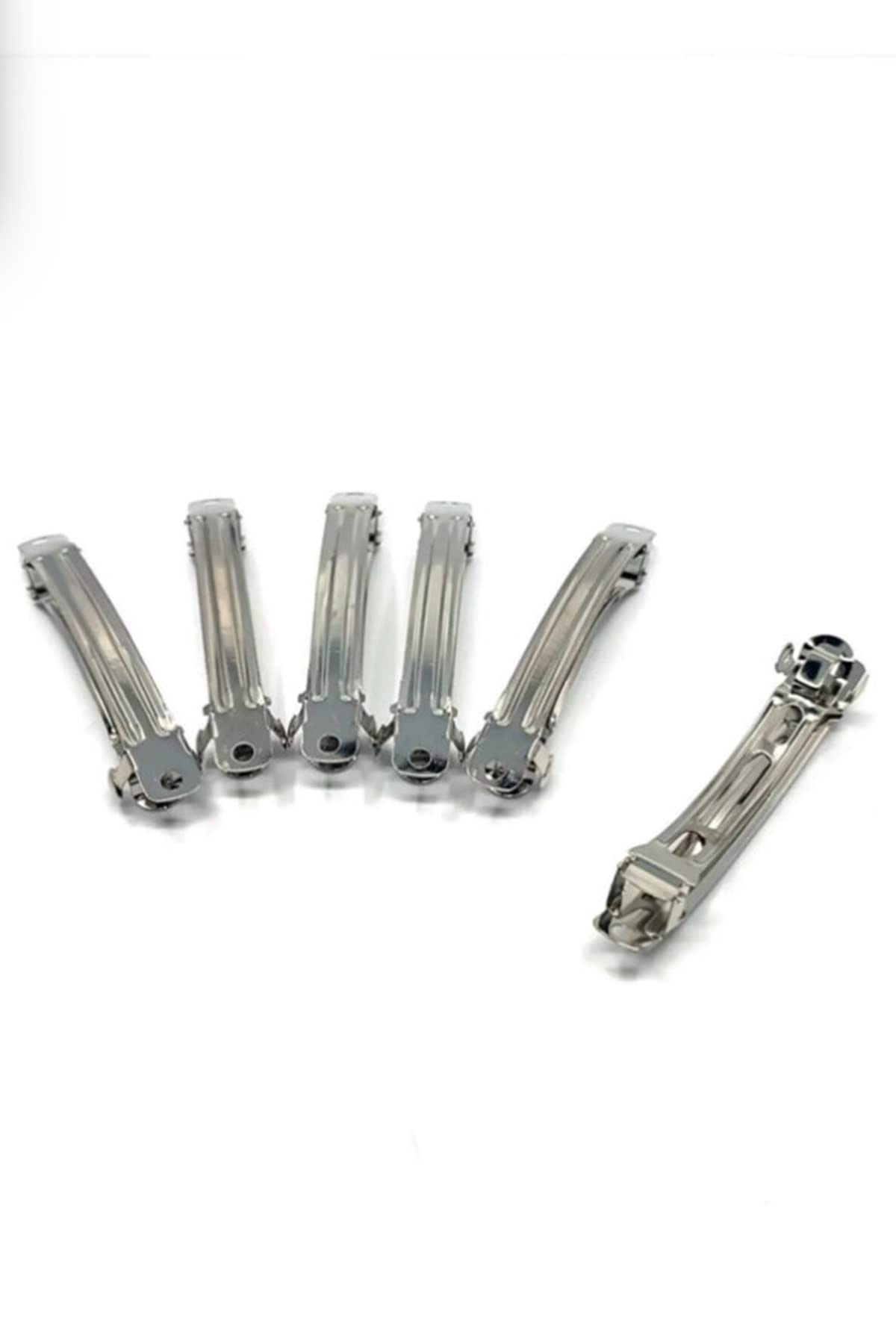 Hobigram 5 Adet 5 Cm Gümüş Renk Metal Otomatik Toka Boş Süslenmemiş - TK2702202320