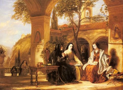 Cuadro El mundo del claustro de William Collins réplica pintura al óleo 60x90cm para salón