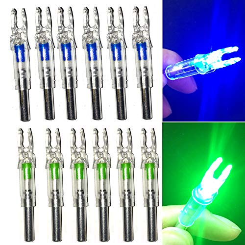 Ellen Archery 12PCS/lot LED Arrow Nock Light Arrow Nock Hunting Arrow Nocks Lighted