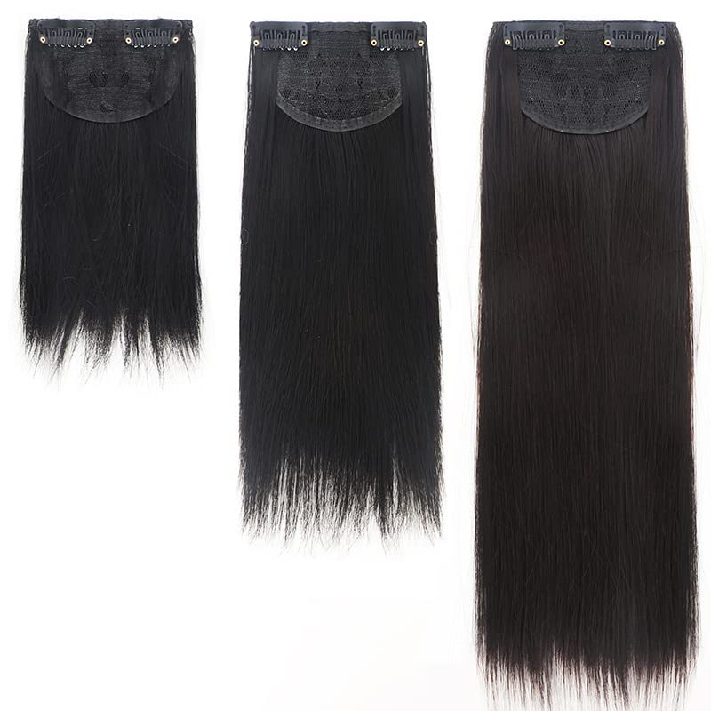 Miniatura 7 de Almohadilla de pelo sintético invisible sin costuras, con clip, extensión de cabello para cabello fino para mujeres, 2 unidades de 8 pulgadas (14