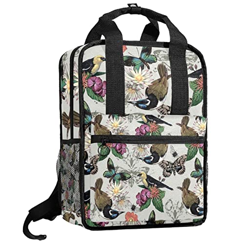 Sac à dos pour garçons aux motifs de fleurs japonaises avec bretelles réglables