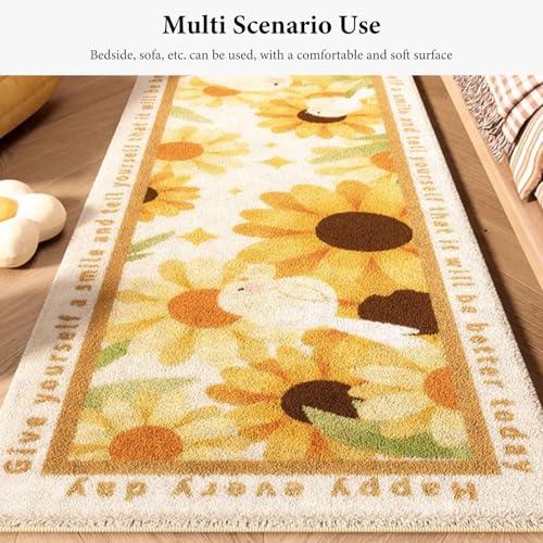 Tapete floral ergocar anti-deslizante para dormitorio miniatura 6