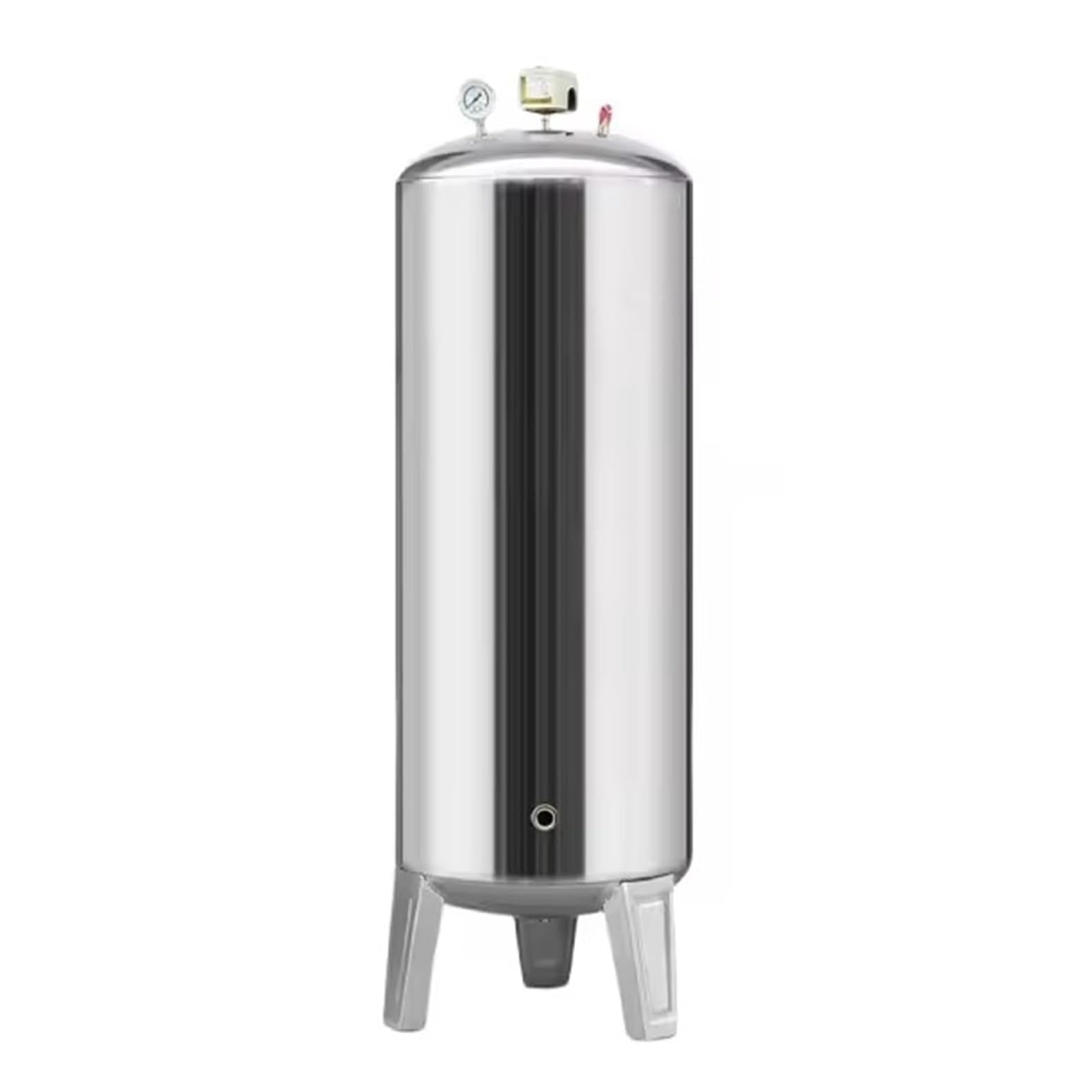 Ausdehnungsgefäß Trinkwasser Wasserdruckbehälter aus Edelstahl 304 – Automatische Wasserförderung – Druckschalter & Manometer – Geschlossener Tank 60L–400L(200L/53Gal)