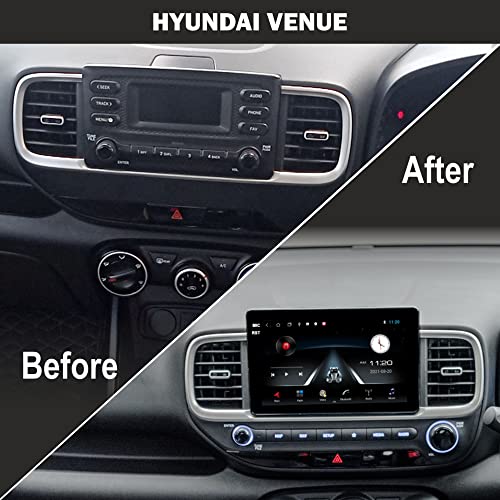 Image of 10 inch Android 10 Car Stereo for Hyundai Venue | 2GB RAM 32GB ROM | Apple CarPlay & Android Auto | Full HD Display | WiFi | GPS | SWC | Gorilla Glass | Reverse Parking Camera | Coupler Fit
