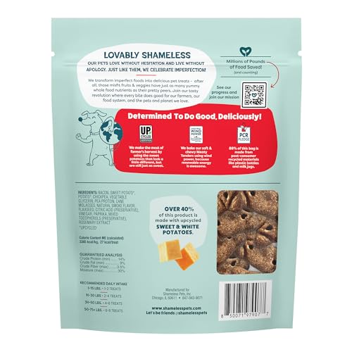 Image of Shameless Pets Bacon Me Crazy Meaty Tenders, Soft Dog Treats, 1.5 Pound (Pack of 12)