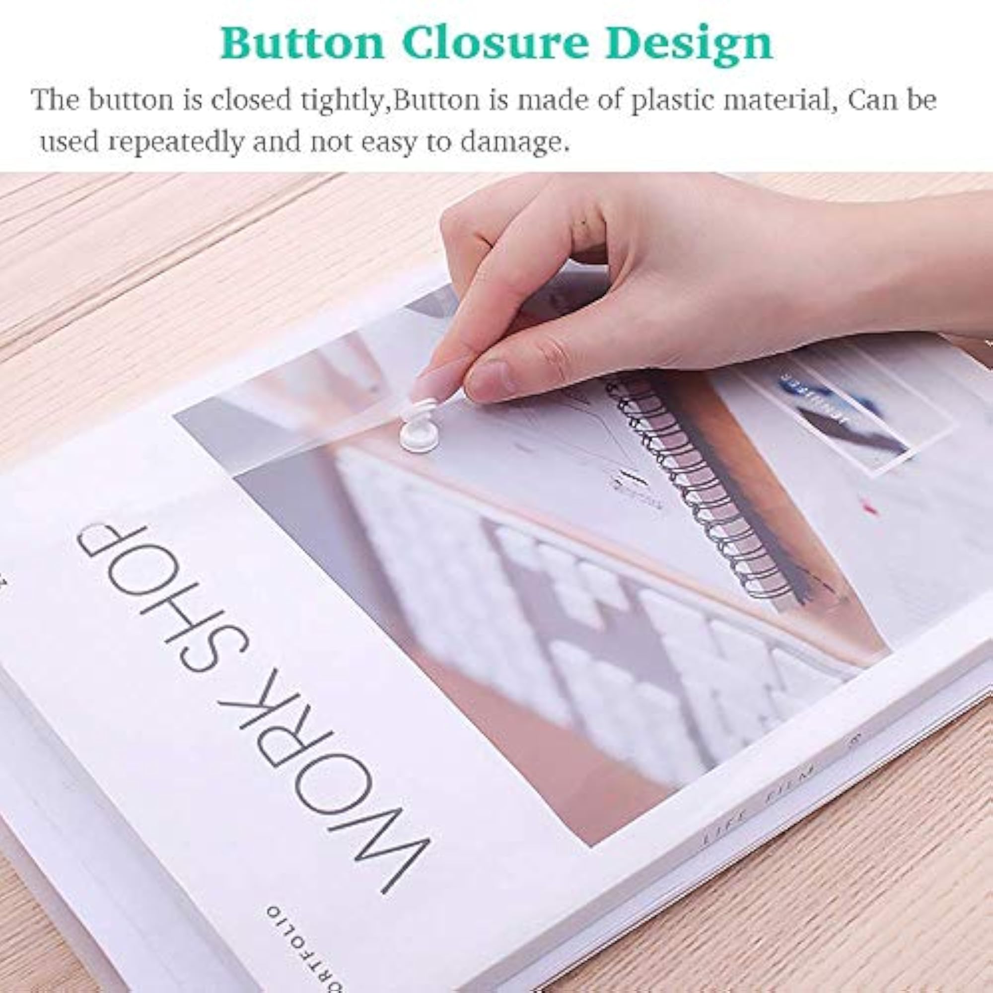 A4 Document File Bag, 10 Pack Snap Button Organizer