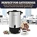 Elite Gourmet CCM-035 Maxi-Matic 30 Cup Stainless Steel Coffee Urn Removable Filter For Easy Cleanup, Two Way Dispenser with Cool-Touch Handles Electric Coffee Maker Urn, Stainless Steel