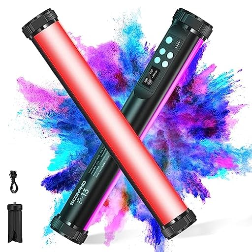 SOONPHO Lámpara LED de vídeo RGB para fotografía, rotación de 360°, mini magnética, atraíble, luz de fotografía con batería incorporada 2500-9000 K RGB para anime figura de tiro | Ya disponible en tu tienda friki favorita! En mundofriki.es!