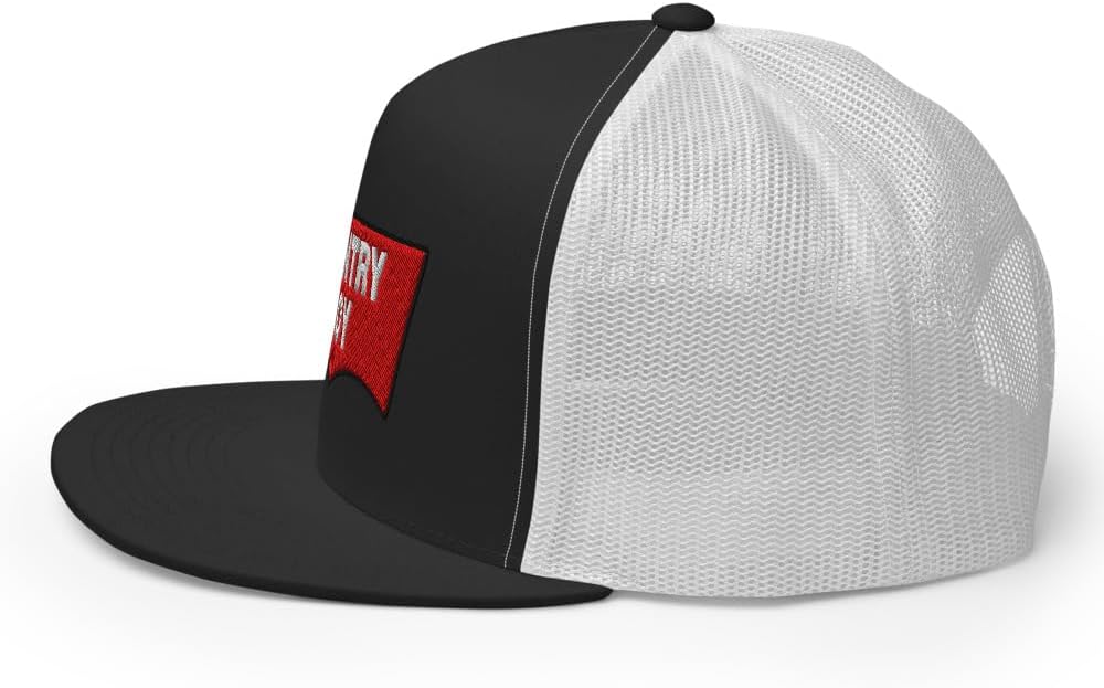NX Country Boy Trucker Hat Embroidered Flat Bill High Crown Adjustable Cap