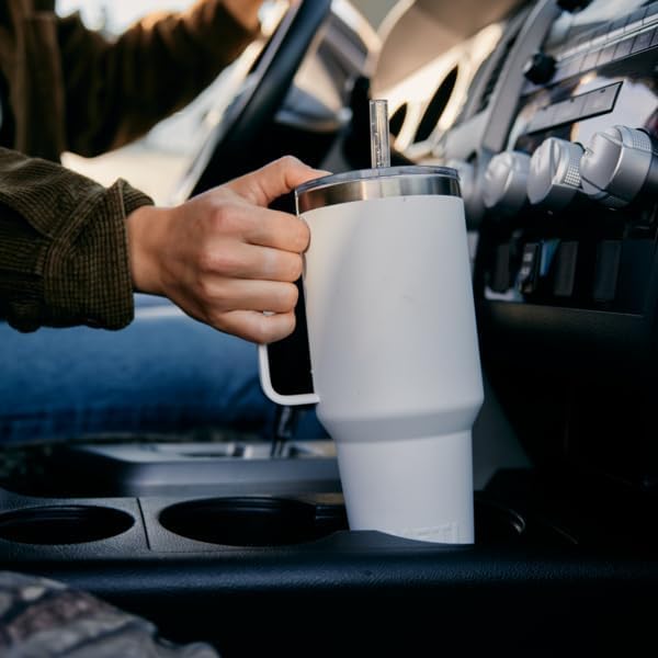 YETI Rambler Trinkbecher Mit Trinkhalmdeckel, White, 42 oz (1,2 l) – Ansicht 5