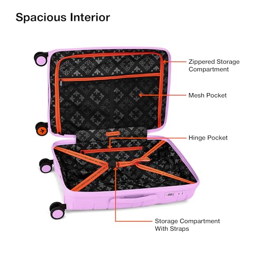 Image of Nasher Miles Paris Hard-Sided Polypropylene Luggage Set of 3 | 55cm, 65cm & 75cm | 8 Wheels Double Spinner Small, Medium & Large Trolley Bag for Travel | Suitcase (Multicolor)