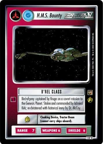 STAR TREK CCG 1E TMP MOTION PICTURES HMS BOUNTY 110R+