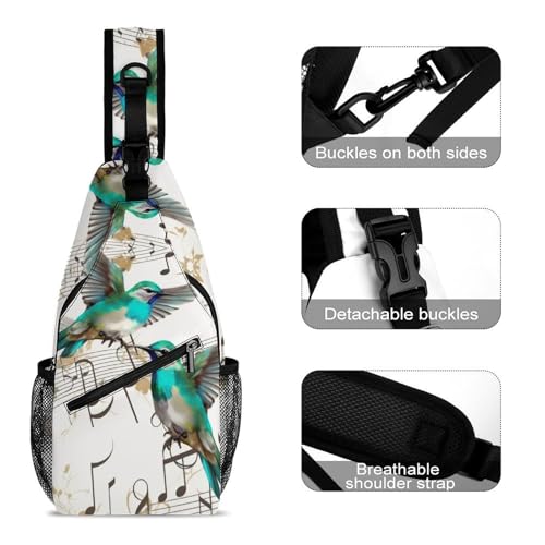 Mochila tipo sling blanca para hiking y uso casual miniatura 3