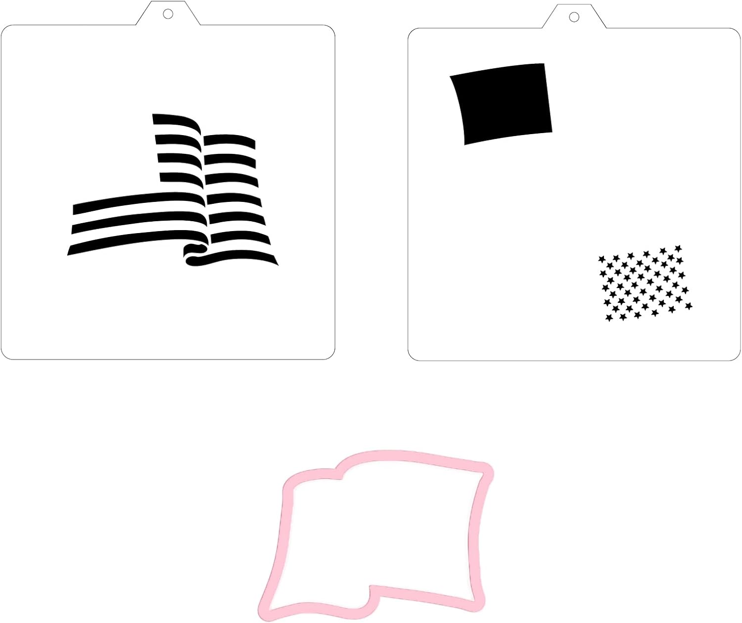 Cookie Cutter and Stencil Bundle Royal Icing Cookies Stencils Paint Your Own Biscuit Bakery Starter Kits Royal Icing Fondant Cutters Birthday Wedding Holiday Cookies Painting Coloring Pages Comb