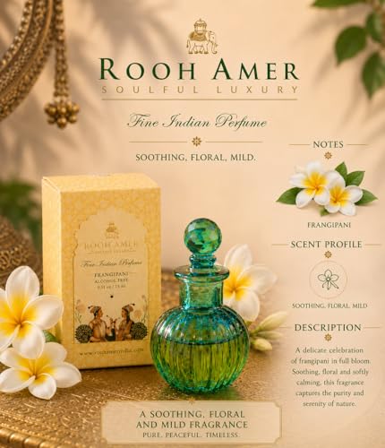 Image of Frangipani Attar | Alcohol-Free Natural Perfume for Men & Women | Long-Lasting Indian Floral Fragrance | Daily Use & Travel-Friendly Perfume Oil | Ideal Gift | 15ml