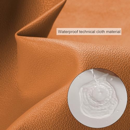 XLIHAWY Small Footstool, Technology Cloth Ottoman Foot Rest Chair, EPP Particle Filling Soft Foot Rest for Living Room Bedroom Couch Entryway (Color : Orange, Size : 17.7x17.7x11.8in)