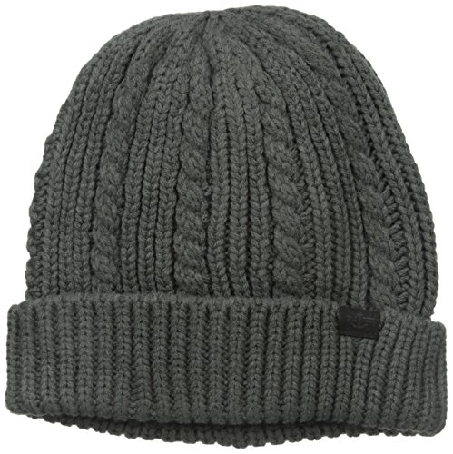 Dockers Men's Cable Knit Beanie Hat, Gray, One Size