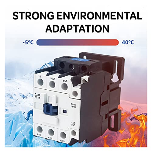Contacteur 12A triphasé à bobine 110V commutation stable et sécurisée CJX2-1211