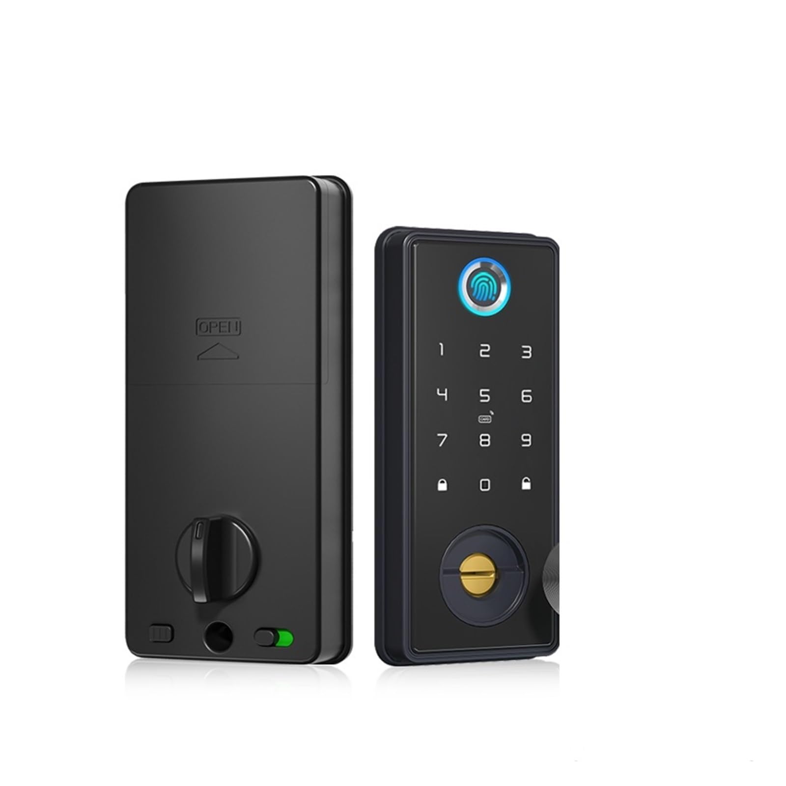 Serrure Connectée Tuya WiFi, Verrou Automatique à Empreinte et Code Noir