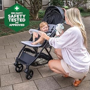 Ingenuity 3Dquickclose CS+ Compact Fold Stroller – Lightweight Stroller with Oversized Canopy, Extra-Large Storage and Compact Fold, Gray — photo 2 of 6
