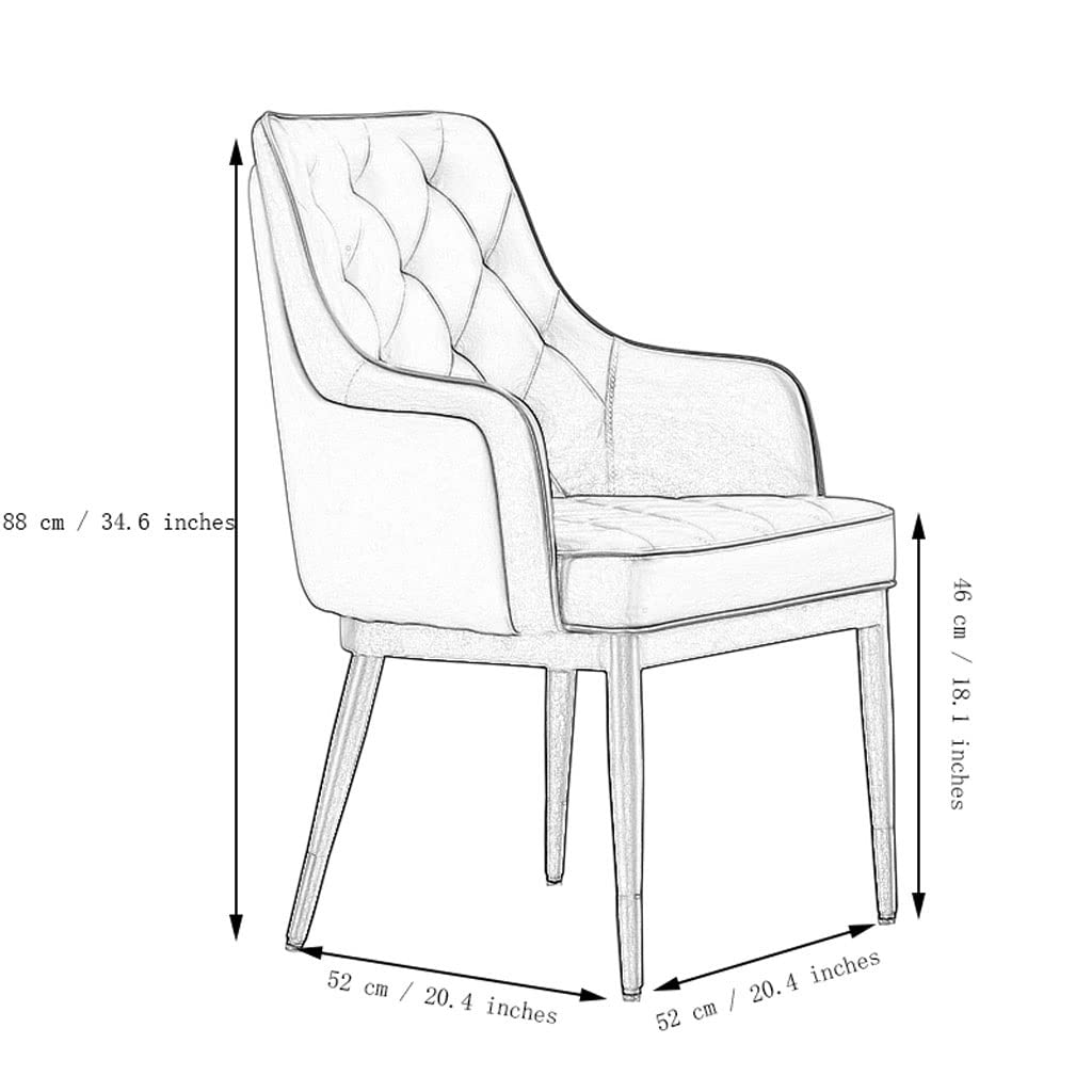Juego de 4 sillas de comedor modernas tapizadas con respaldo alto, de piel sintética de napa, asiento suave para sala de estar y cocina, patas de acero al carbono, color azul