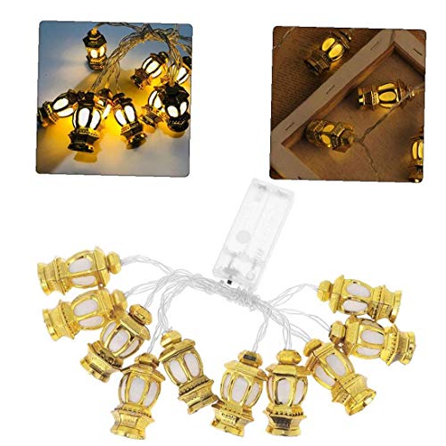 LED verlichting Kerstverlichting Ramadan Moon Star 1.65m Lights Eid Mubarak Decor Golden - Image 5