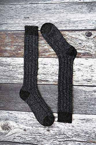 Workforce - Heren extra lange knie hoge dikke warme wol rijke gebreide laarzen sokken - Afbeelding 4