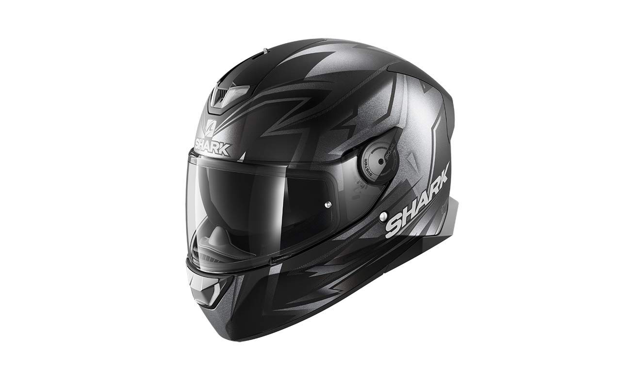 Casco de moto Shark SKWAL 2.2 OLIVEIRA Mat KAS, Negro/Gris, M