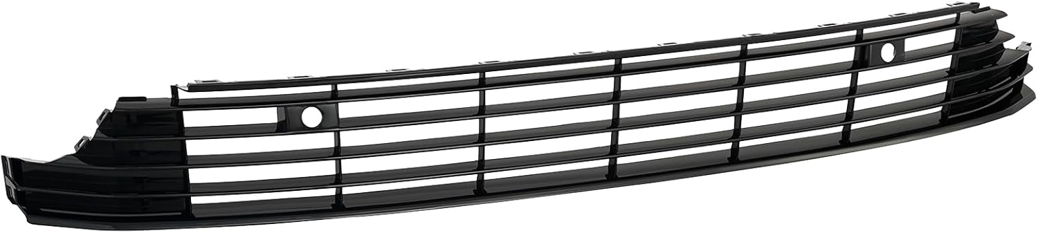 Front Honeycomb Bumper Grille + Chrome Fog Light Covers Compatible with 2013-2017 VW Volkswagen CC. Replacement for 3C8853677G + 3C8854661 + 3C8854662