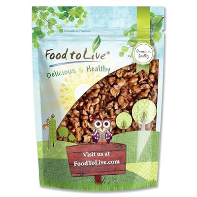 Food to Live Dry Roasted Walnuts, 1 Pound Unsalted Nut Pieces. Delicious and Nutritious Snack. Keto and Paleo Friendly. Great for Salads, Oatmeal, and Baked Goods. Packed with Protein and Fats