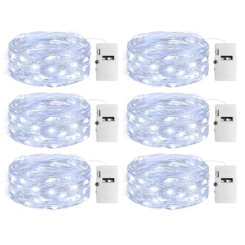inkgear 6 Pack Fairy Lights with Timer Battery Operated, 3