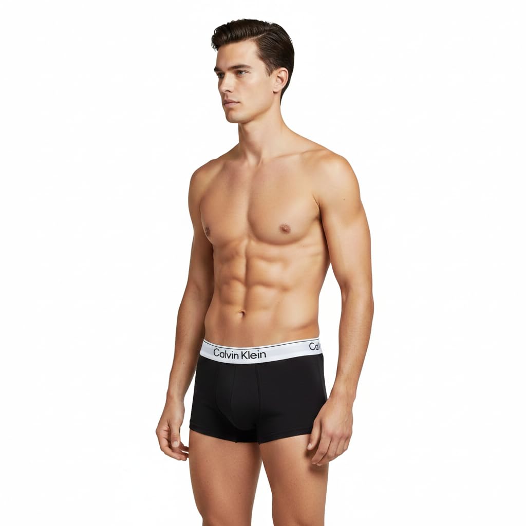CK Presents Plain Strechable Cotton Modal Underwear for Men (Black) Pack of 2,3 Size L, XL,XXL