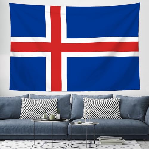 Tapiz bandera de Islandia de tela de alta calidad con diseño retro para decorar aulas y hogares