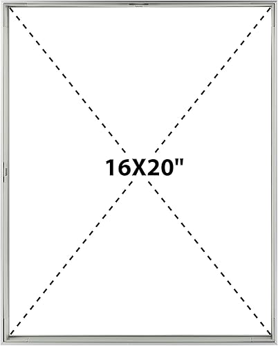 Vista 177 de Frametory, Marco de fotos flotante de 16 x 20 pulgadas, marco de fotos de metal, cristal real, para montaje en pared o mesa (negro, paquete de 2)